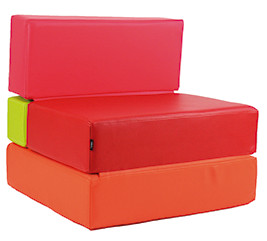 Puf Cama convertible Gran Hermano Roja Puf Cama convertible Gran Hermano Roja